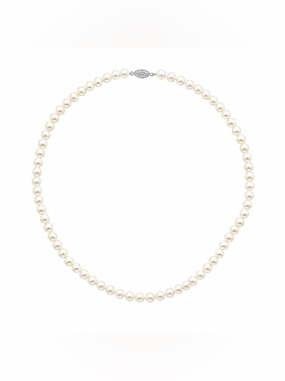 Classic Cream Faux Pearl Strand Necklace